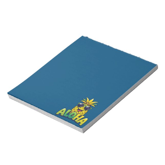 Bloc De Notas Colección de piña de Aloha Notepad Verde azulado (Lado Izquierdo)