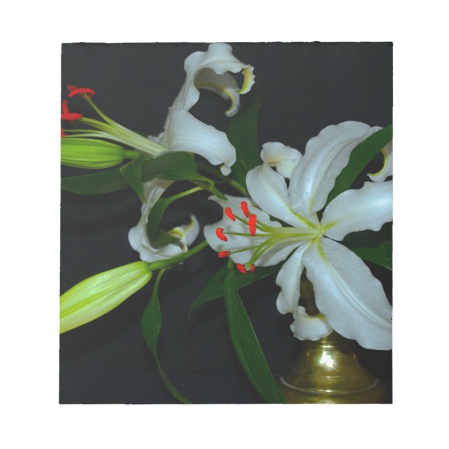 Bloc De Notas Colección irlandesa de Brass y Flores (Frente)