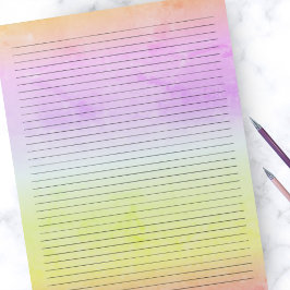 Bloc De Notas Colegio de líneas gobernadas Acuarela Pastel Arcoi