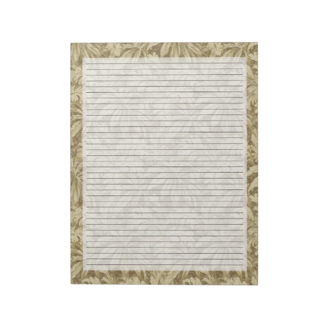 Bloc De Notas Colegio dictaminó líneas en hojas de palmera de ta