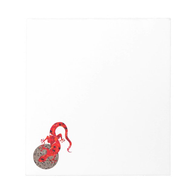 Bloc De Notas Collage de lagarto rojo (Frente)