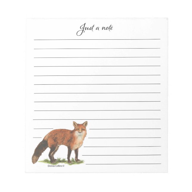 Bloc De Notas Collection Australian Fox Note Pad (Frente)