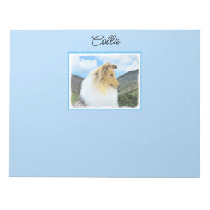 Bloc De Notas Collie in Mountains (Rough) Pintura - Perro Art