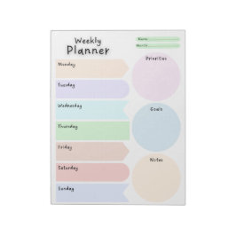 Bloc De Notas Coloful Weekly Planner Circles Notepad