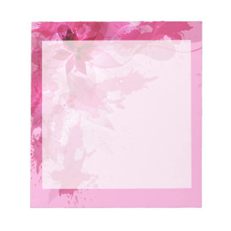 Bloc De Notas Color de agua pastel rosado abstracto