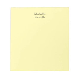 Bloc De Notas Color de crema Profesional Único Clásico Su Nombre