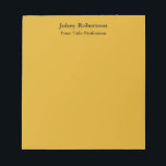 Bloc De Notas Color de la barra de oro Plata Elegante Profesiona<br><div class="desc">Diseño sencillo,  moderno y minimalista para las empresas. Esta plantilla se puede personalizar para satisfacer todas las ocupaciones profesionales.</div>