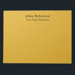 Bloc De Notas Color de la barra de oro Plata Elegante Profesiona<br><div class="desc">Diseño sencillo,  moderno y minimalista para las empresas. Esta plantilla se puede personalizar para satisfacer todas las ocupaciones profesionales.</div>