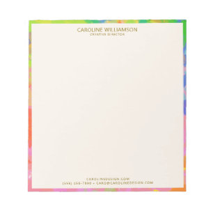 Bloc De Notas Color de marca del estudio Borde de pintura abstra