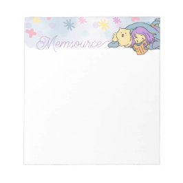Bloc De Notas Color de nubes de unicornio lindo Chica personaliz