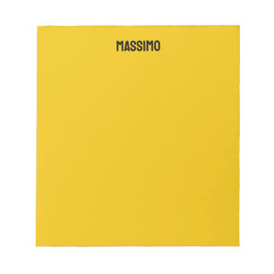 Bloc De Notas Color Dorado Nombre Propio Minimalista Moderno Sen