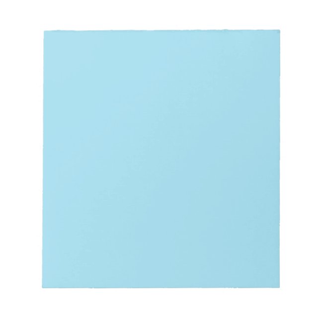 Bloc De Notas Color Sólido Azul Pastel (Frente)