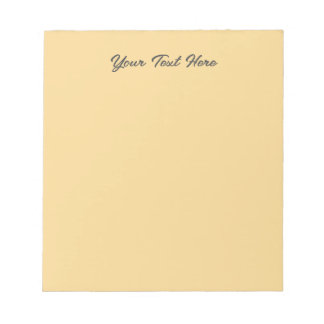 Bloc De Notas Color sólido liso vintage amarillo pálido