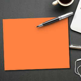 Bloc De Notas Color sólido Naranja de mango | Clásica | Elegante