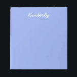 Bloc De Notas Color Sólido Periwinkle<br><div class="desc">Este producto presenta un color azul violáceo sólido, Periwinkle. Personalice fácilmente este artículo agregando un nombre, iniciales, otro texto, foto o logotipo.</div>