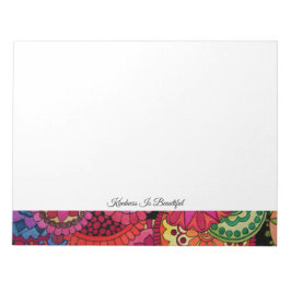 Bloc De Notas Colores de arcoiris de color acuático Mandala