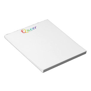 Bloc De Notas Colores del orgullo queer de SlipperyJoe palabra o