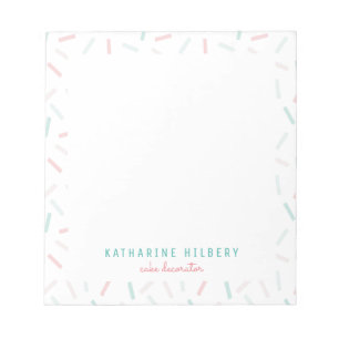 Bloc De Notas Colores pasteles Sprinkles White