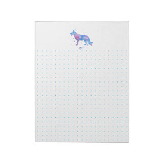 Bloc De Notas Colores retro Perro Pastor