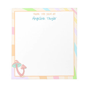 Bloc De Notas Colores Retro Vintage Personalizados y Hongos