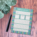 Bloc De Notas Colorful Felt Pens Sustituye al Teacher Form Notep<br><div class="desc">Una útil pancarta para que los profesores se mantengan informados sobre lo que ocurrió en su aula mientras no estaban. Este está verde azulado con un colorido borde de plumas de fieltro. Este diseño también está disponible en naranja claro. © ArianeC Ilustraciones-Todos los derechos reservados</div>