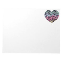Bloc De Notas Colorful Heart Motif