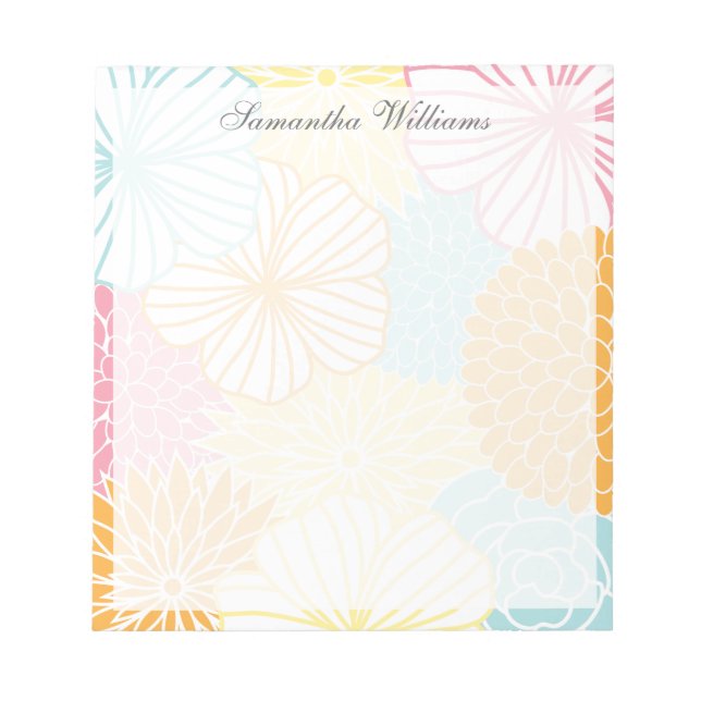 Bloc De Notas Colorful Mod Florals (Frente)