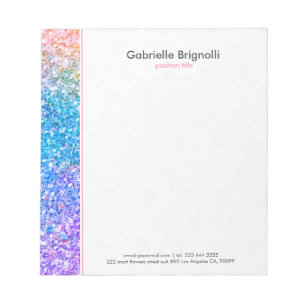 Bloc De Notas Colorida Purpurina De Faux Y Textura De Esparkles