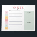 Bloc De Notas Colorida semana a simple vista<br><div class="desc">Colorida semana en un Bloc de notas de una mirada</div>