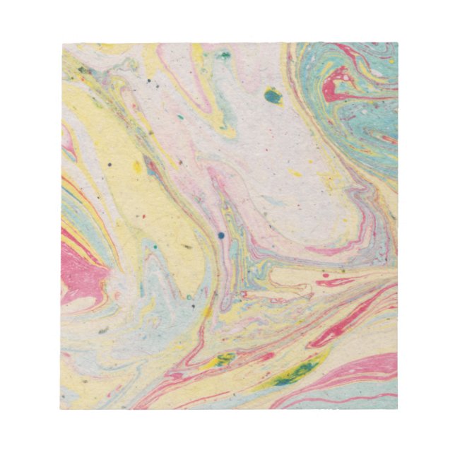 Bloc De Notas Colorida textura de granito de mármol (Frente)