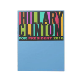 Bloc De Notas Coloridas notas de Hillary Clinton 2016