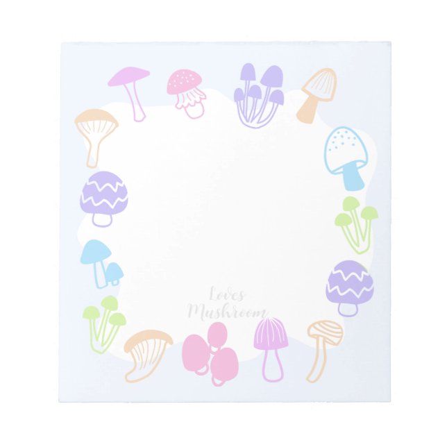 Bloc De Notas Colorido hongo (Frente)