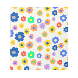 Bloc De Notas Colorido Y2K Patrón Indie De Flor Pequeña