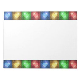 Bloc De Notas Coloridos corazones rústicos El día de San Valentí