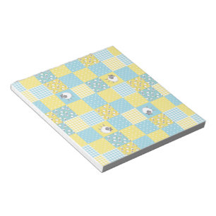 Bloc De Notas Cómic Sheep, Country Style, Faux Patchwork Notepad