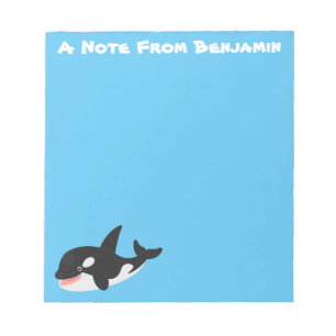 Bloc De Notas Cómico asesino ballena orca personalizado lindo il