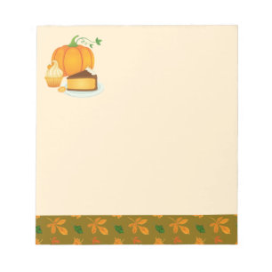 Bloc De Notas Comida de otoño y hojas de otoño