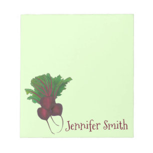 Bloc De Notas Comida personalizada de jardín vegetal de remolach