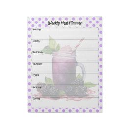Bloc De Notas Comida Semanal Cute Blueberry