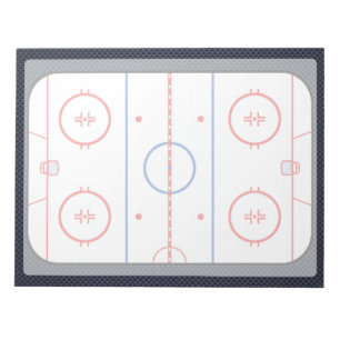 Bloc De Notas Compañero de juego de hockey estilo fibra de carbo
