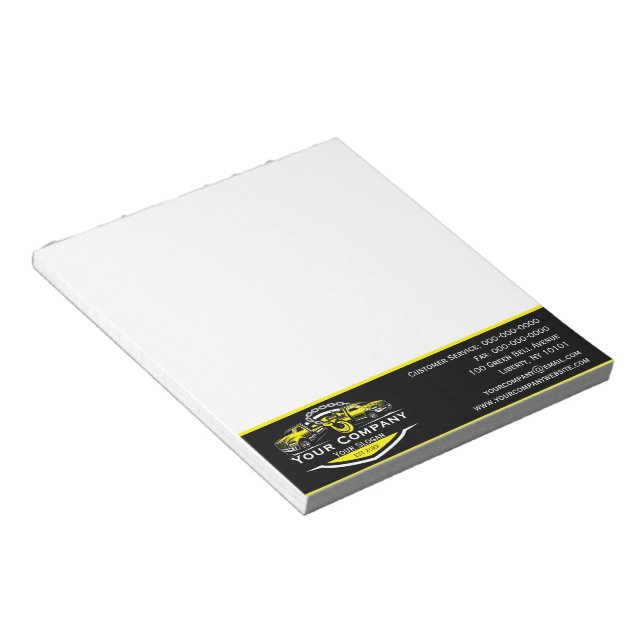 Bloc De Notas Compañía de Oleado Profesional, Hauling Service (Lado Derecho)