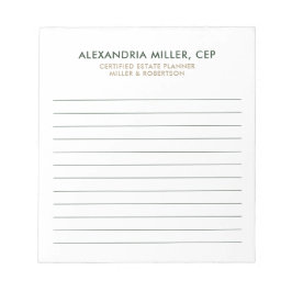 Bloc De Notas Compañía de títulos de nombre en línea minimalista