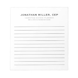 Bloc De Notas Compañía de títulos de nombre en línea profesional