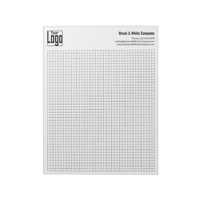 Bloc De Notas Company Logo Black Grid Graph Calcpad (Lado Izquierdo)