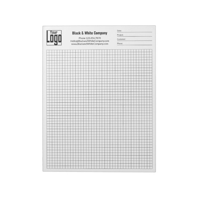 Bloc De Notas Company Logo Black Grid Graph Project Identifier (Lado Izquierdo)