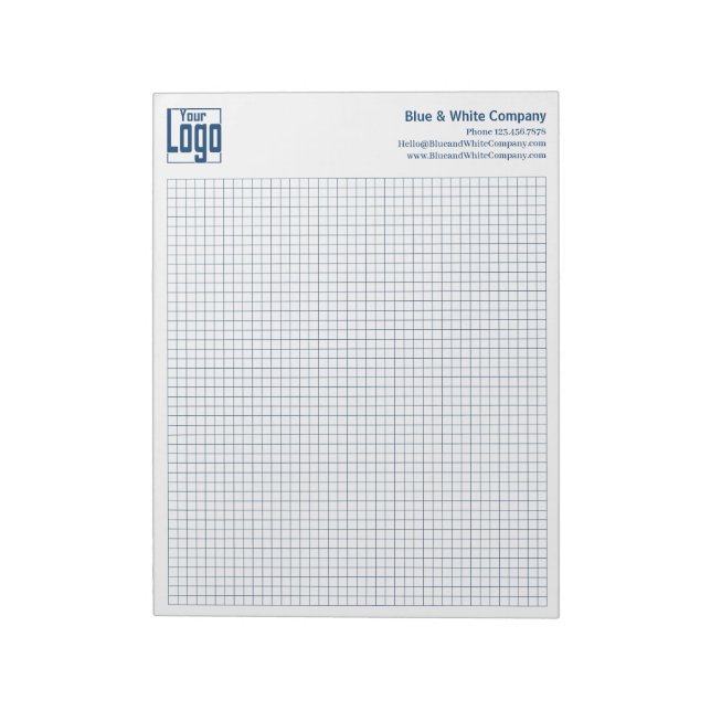 Bloc De Notas Company Logo Blue Grid Graph Calcpad (Lado Izquierdo)