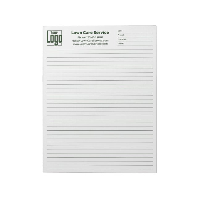 Bloc De Notas Company Logo College Rule Project Identifier (Lado Izquierdo)