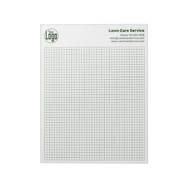 Bloc De Notas Company Logo Green Grid Graph Calcpad (Lado Izquierdo)