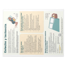 Bloc De Notas Compartir la cama y amamantar desechable (español)