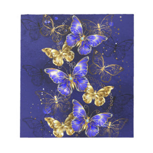 Bloc De Notas Composición con mariposas de zafiro